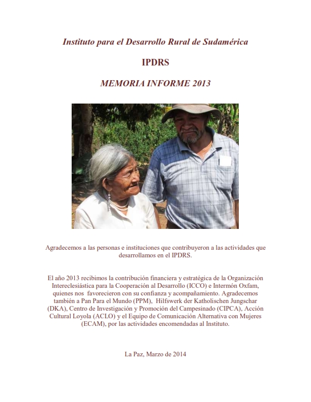 IPDRS Memoria Informe 2013