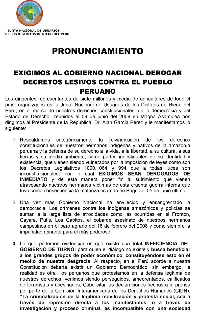 Pronunciamiento