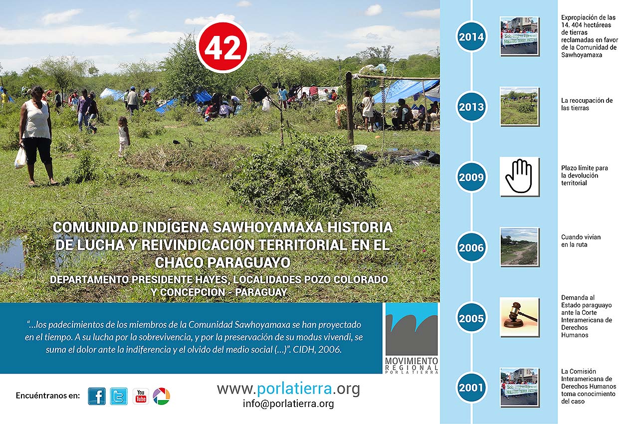 Postal: Comunidad Indígena Sawhoyamaxa; historia de lucha y reivindicación territorial en el chaco paraguayo
