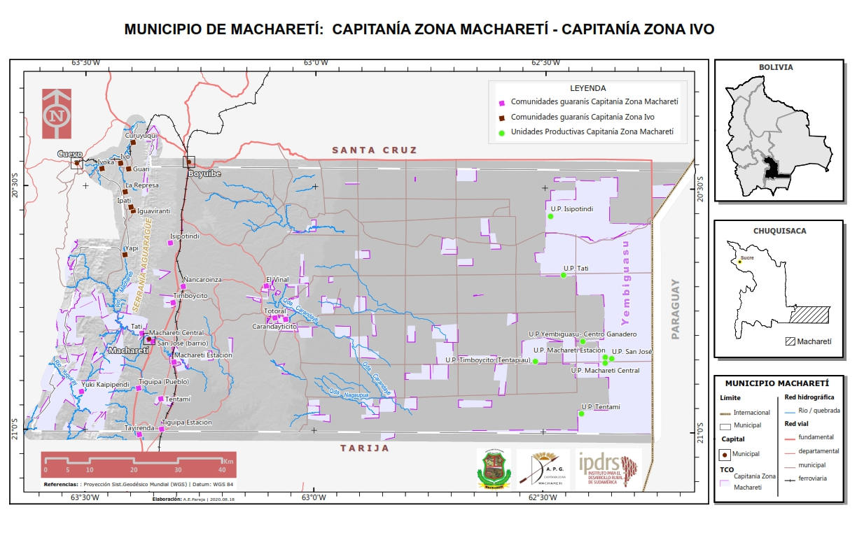 Municipio de Macharetí:  Capitanía Zona Macharetí - Capitanía Zona Ivo
